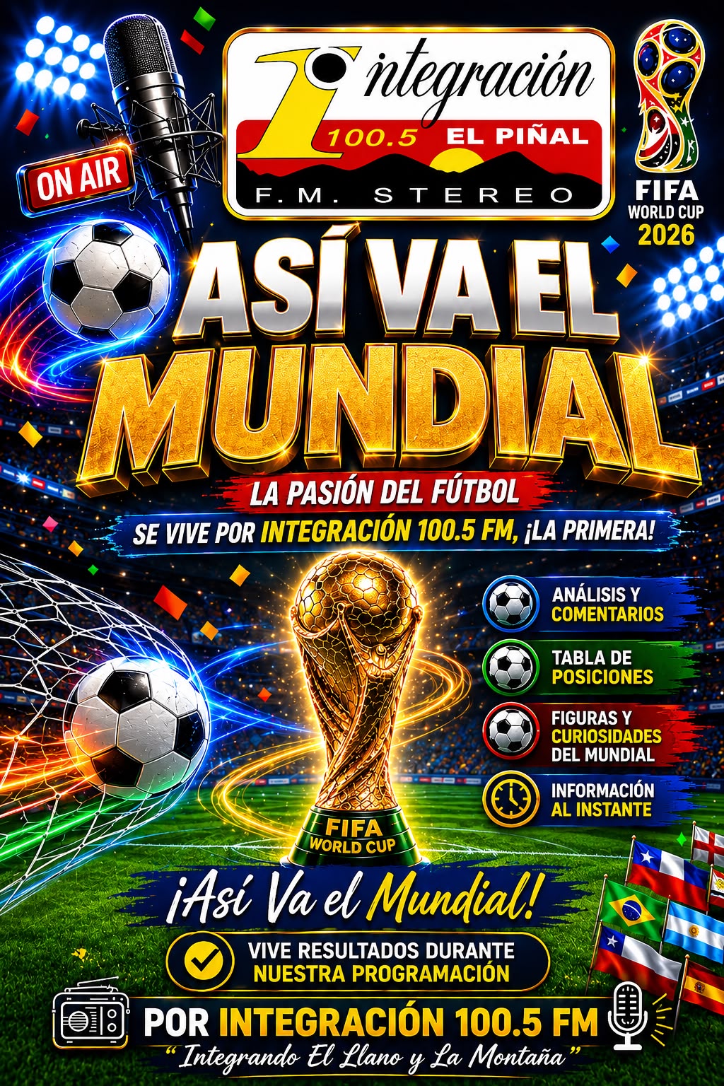 ASÍ VA EL MUNDIAL SÁBADOS DE 10:00AM A 11:00AM