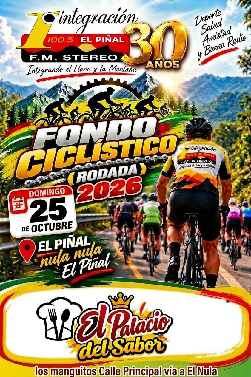 PATROCINANTES DEL GRAN FONDO CICLISTICO EN HOMENAJE A LOS 30 AÑOS DE INTEGRACION 100.5FM