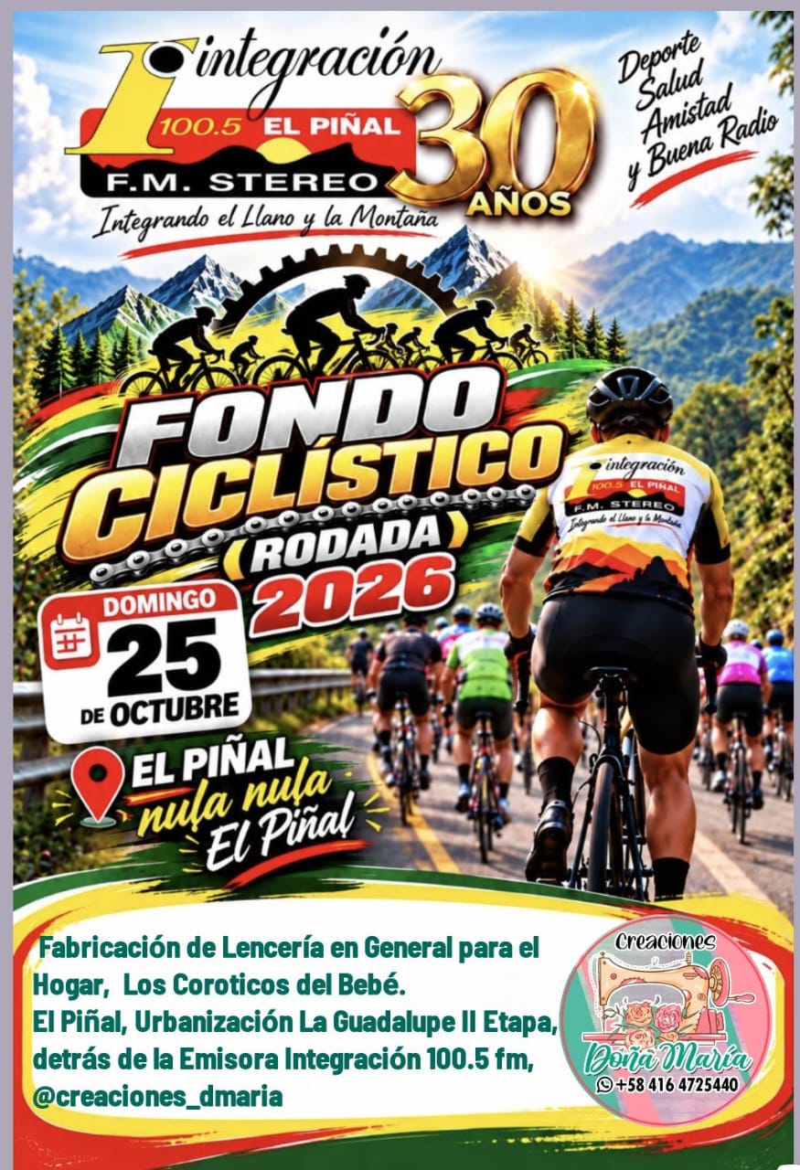 PATROCINANTES DEL GRAN FONDO CICLISTICO EN HOMENAJE A LOS 30 AÑOS DE INTEGRACION 100.5FM
