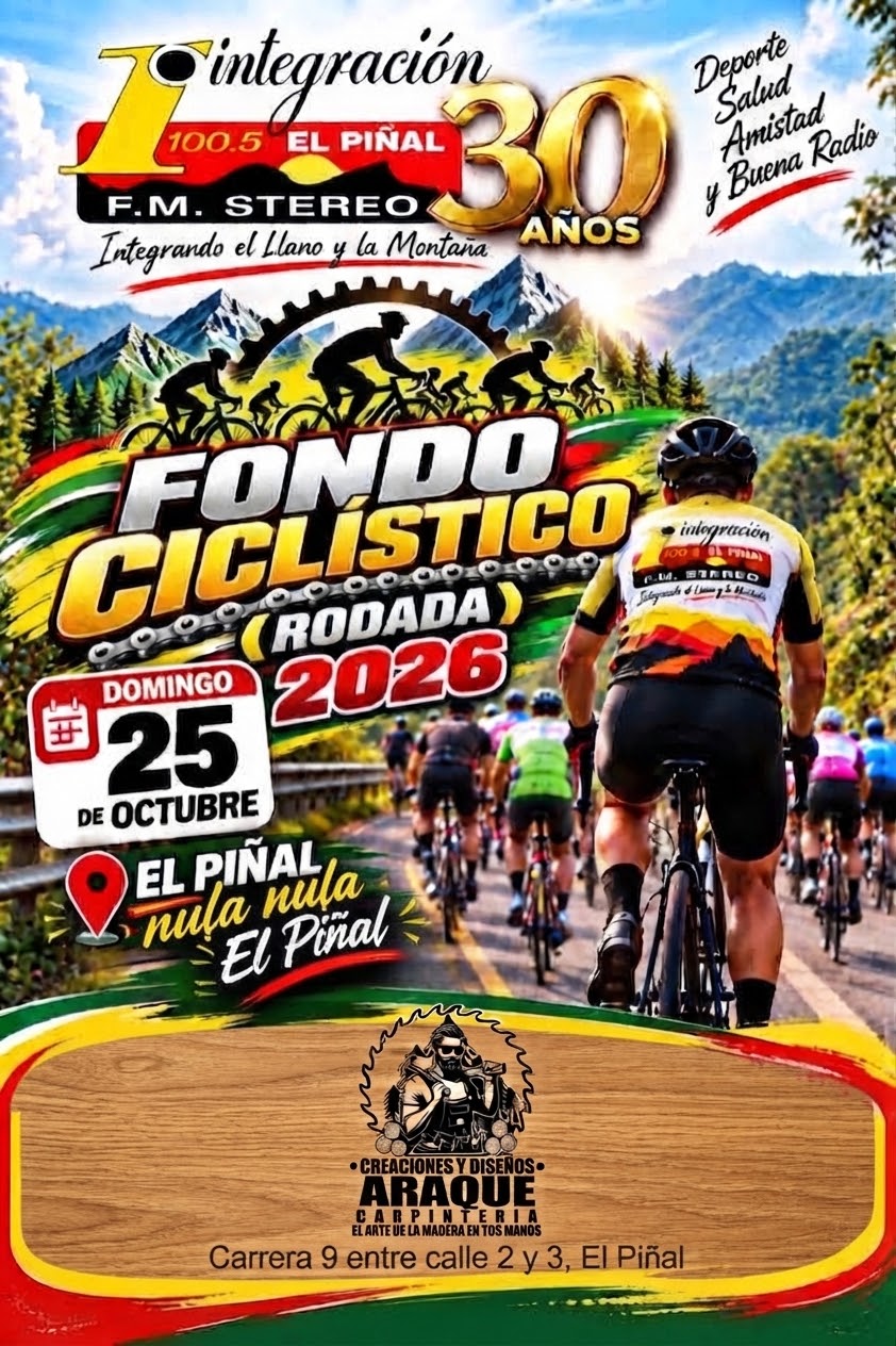 PATROCINANTES DEL GRAN FONDO CICLISTICO EN HOMENAJE A LOS 30 AÑOS DE INTEGRACION 100.5FM