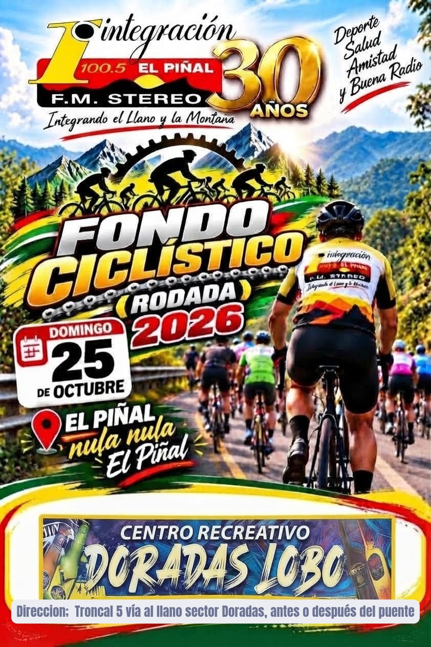 PATROCINANTES DEL GRAN FONDO CICLISTICO EN HOMENAJE A LOS 30 AÑOS DE INTEGRACION 100.5FM
