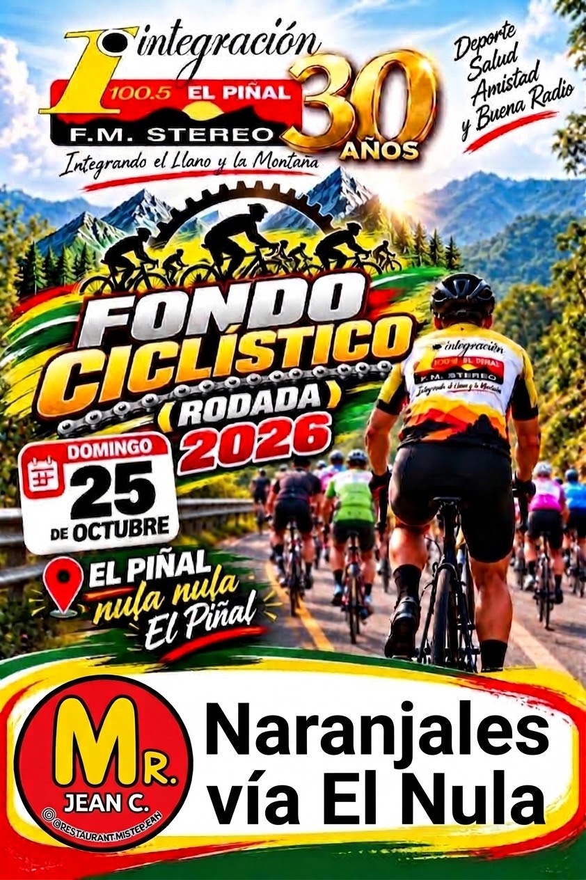 PATROCINANTES DEL GRAN FONDO CICLISTICO EN HOMENAJE A LOS 30 AÑOS DE INTEGRACION 100.5FM
