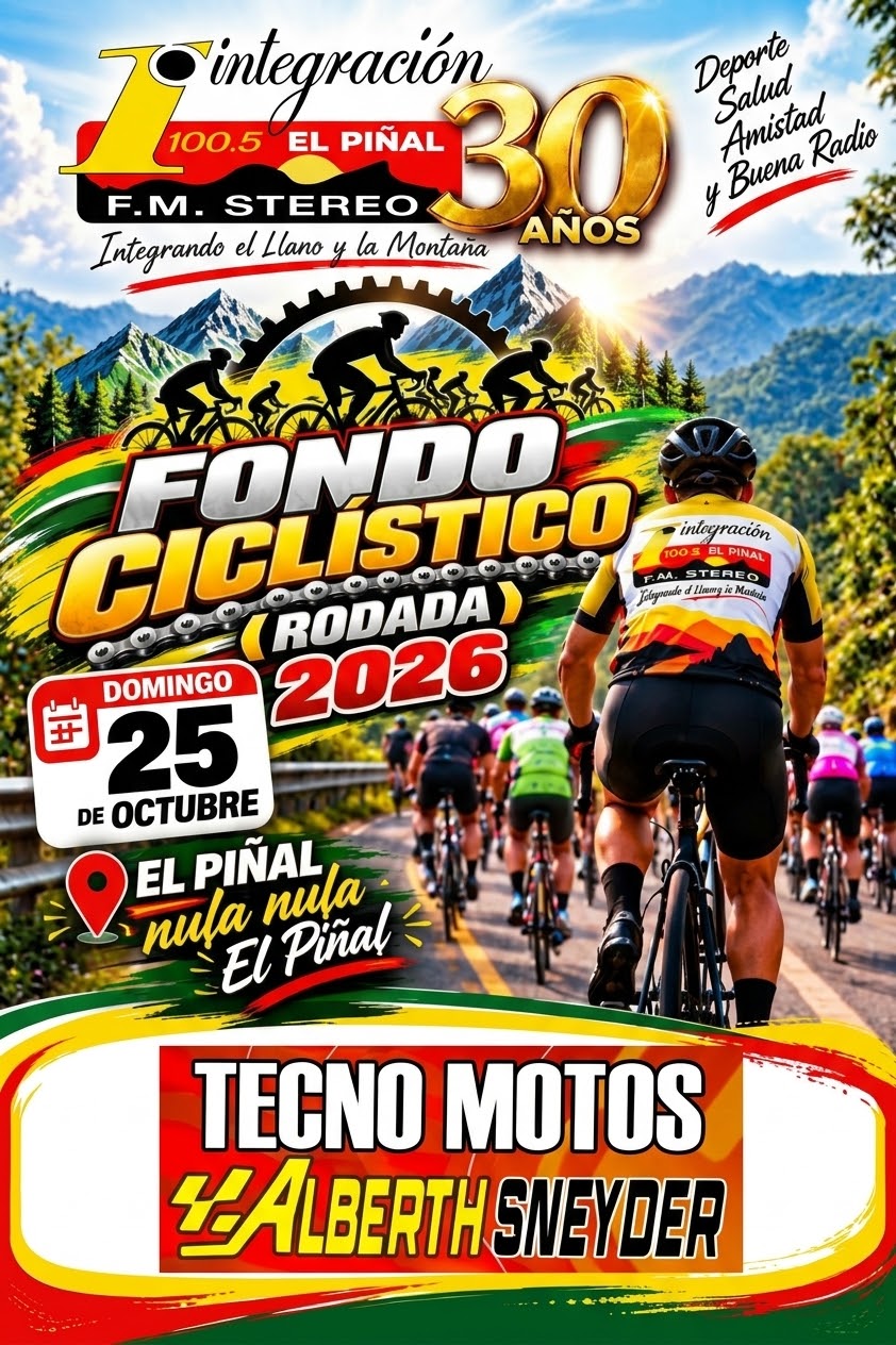 PATROCINANTES DEL GRAN FONDO CICLISTICO EN HOMENAJE A LOS 30 AÑOS DE INTEGRACION 100.5FM