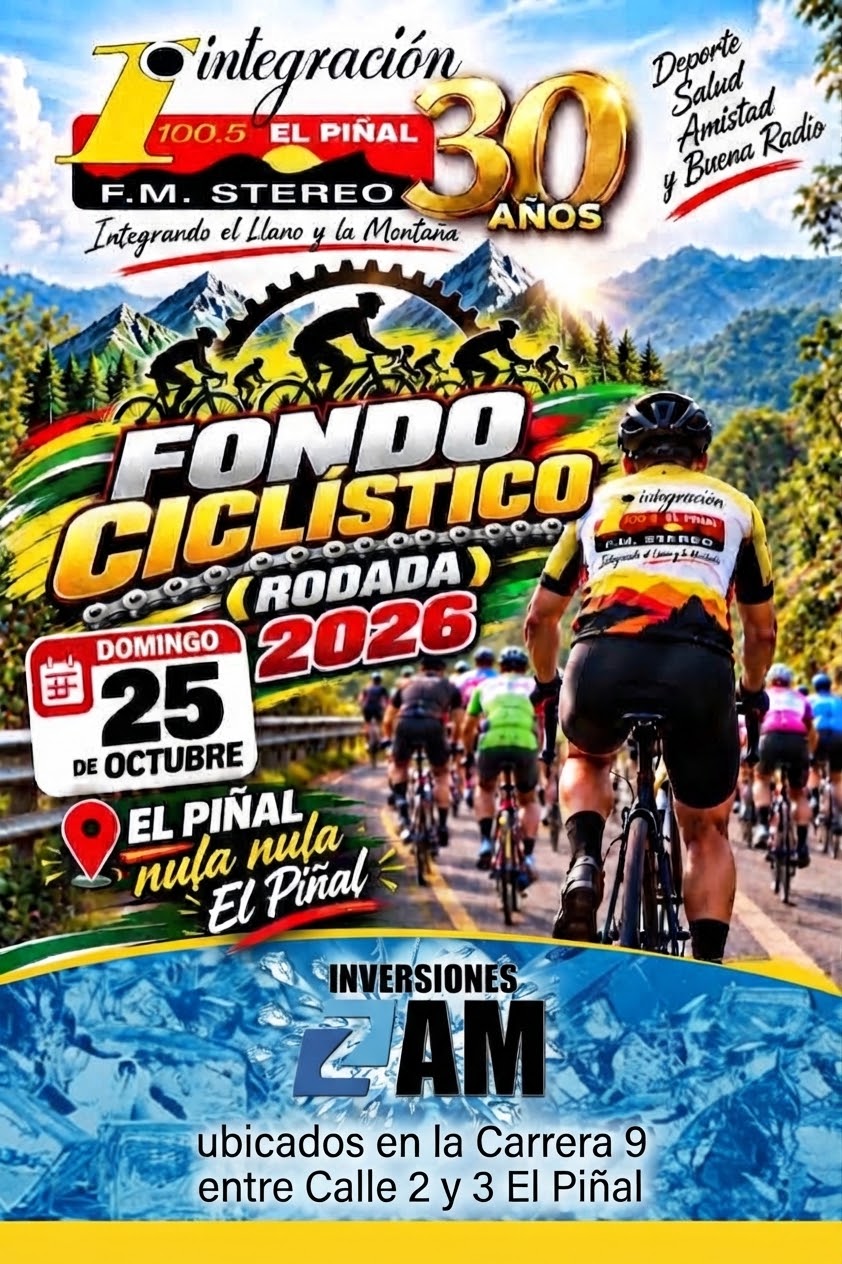 PATROCINANTES DEL GRAN FONDO CICLISTICO EN HOMENAJE A LOS 30 AÑOS DE INTEGRACION 100.5FM