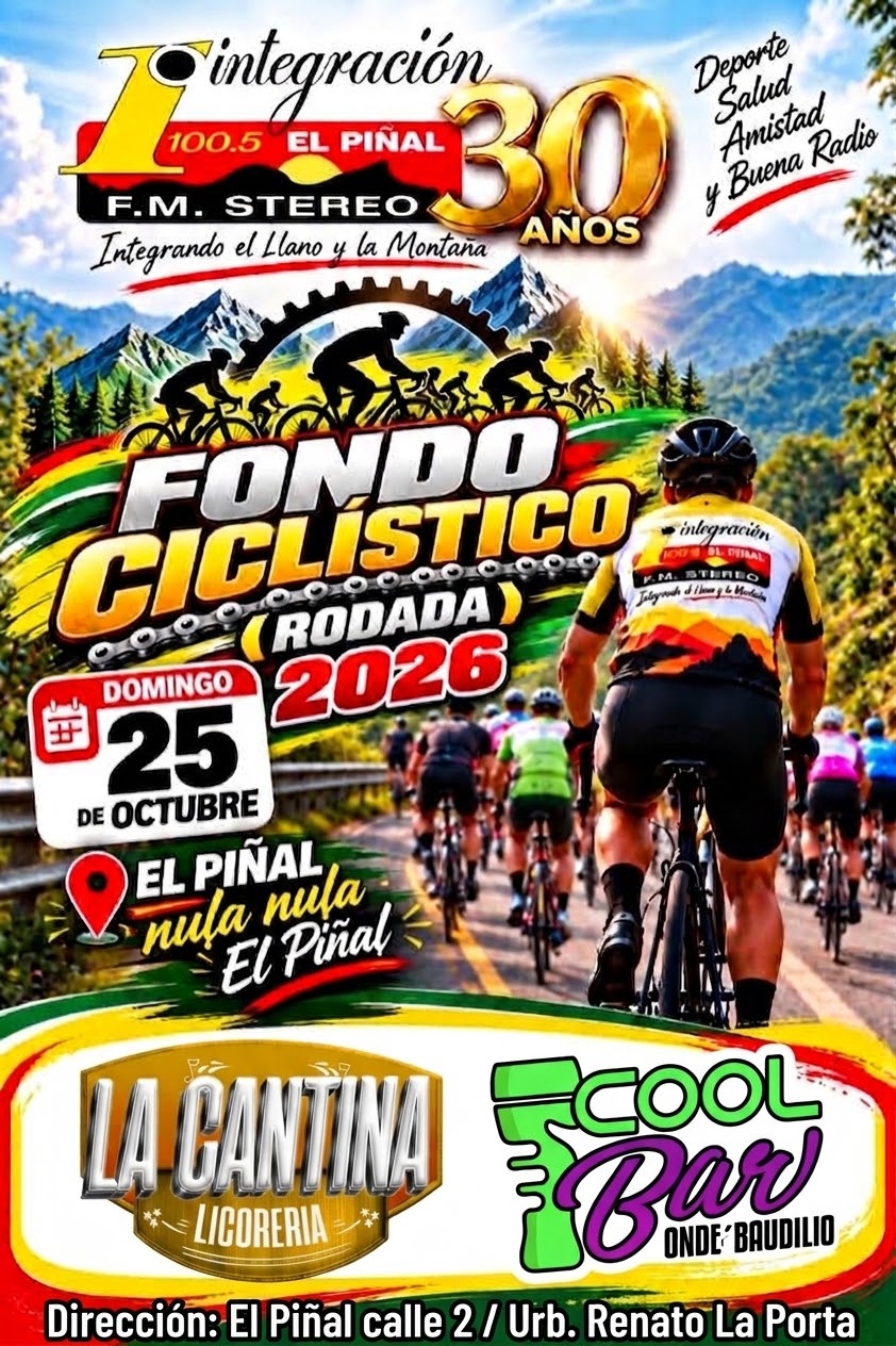 PATROCINANTES DEL GRAN FONDO CICLISTICO EN HOMENAJE A LOS 30 AÑOS DE INTEGRACION 100.5FM