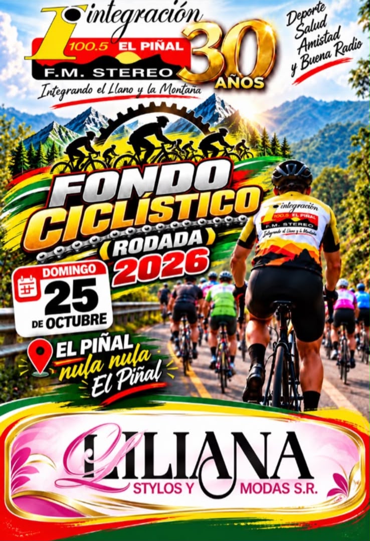 PATROCINANTES DEL GRAN FONDO CICLISTICO EN HOMENAJE A LOS 30 AÑOS DE INTEGRACION 100.5FM