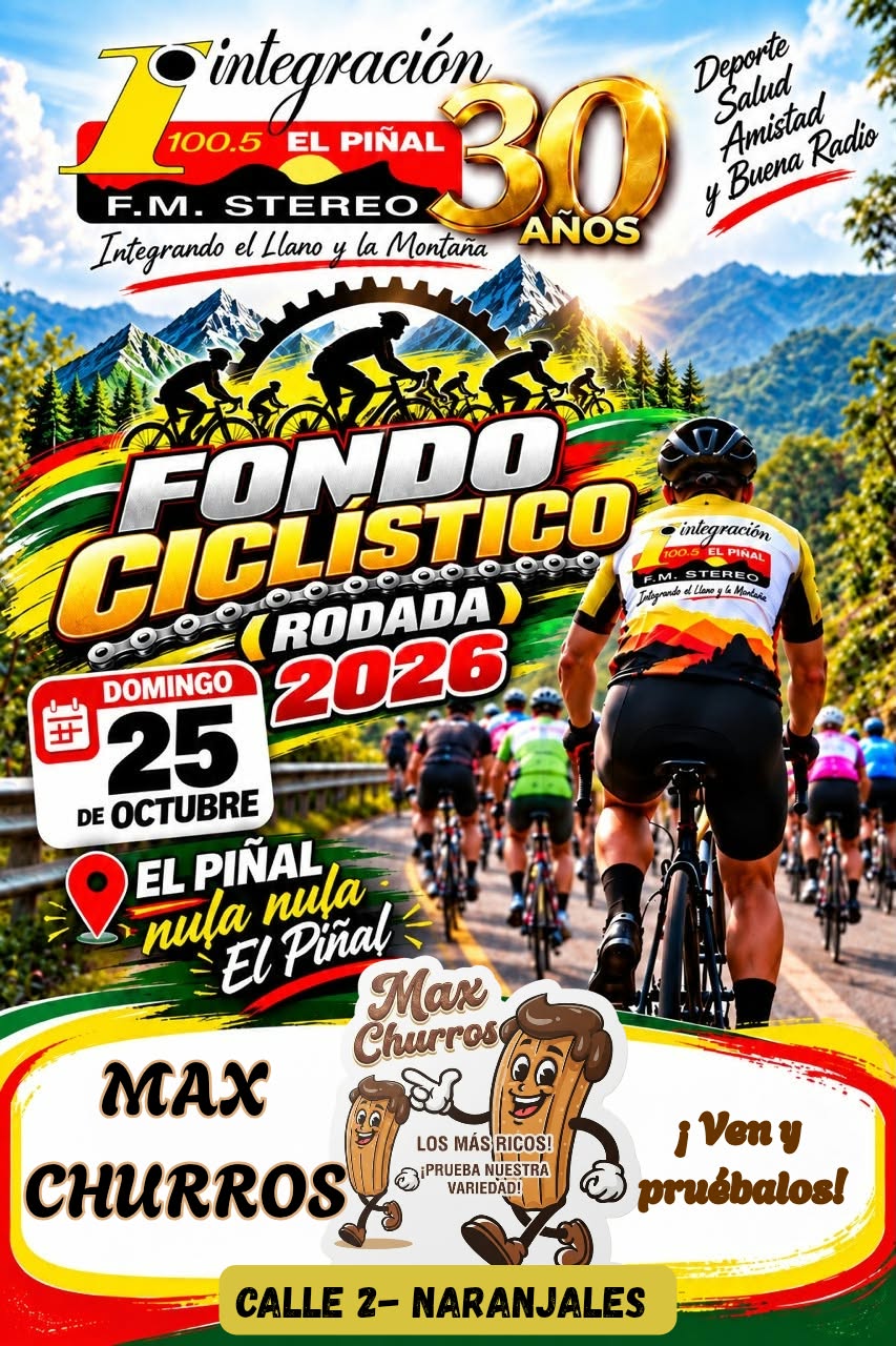 PATROCINANTES DEL GRAN FONDO CICLISTICO EN HOMENAJE A LOS 30 AÑOS DE INTEGRACION 100.5FM