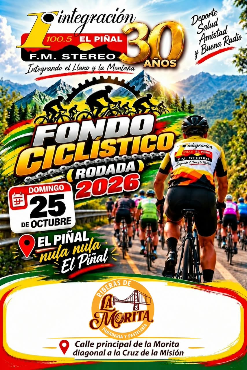 PATROCINANTES DEL GRAN FONDO CICLISTICO EN HOMENAJE A LOS 30 AÑOS DE INTEGRACION 100.5FM